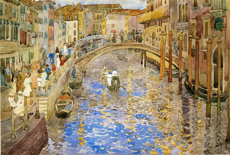 Escena Del Canal Veneciano - 1899