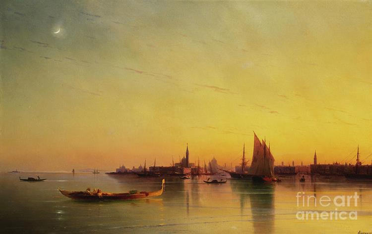 Venedig von der Lagune bis Sonnenuntergang