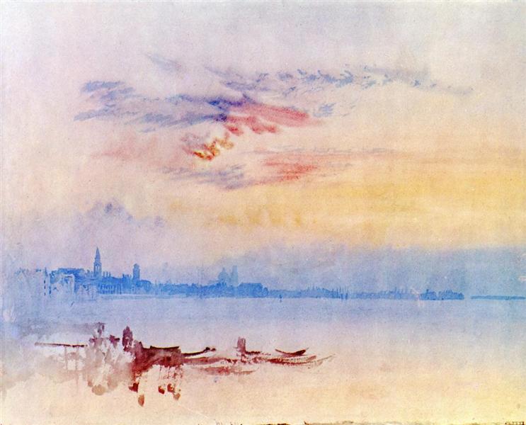 Venise - En regardant East à partir de Guidecca - Dawn - 1819