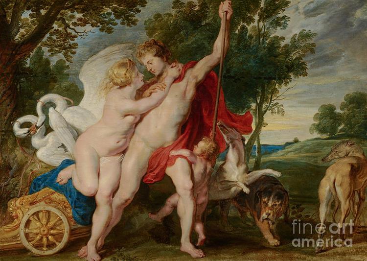 Venus Tries to Stop Adonis from Going Hunting