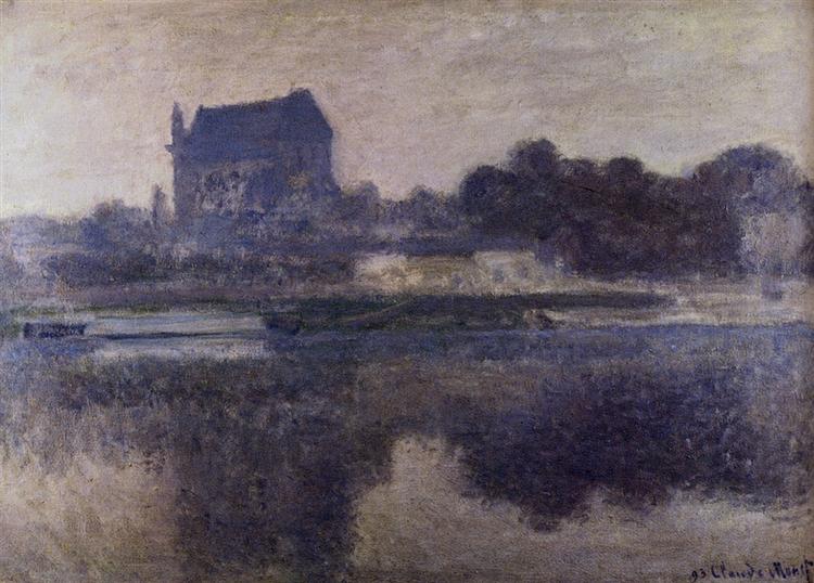 Église Vernon dans le brouillard - 1893