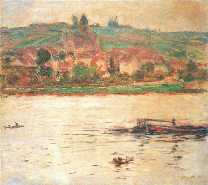 Vetheuil - Barge on the Seine - 1902