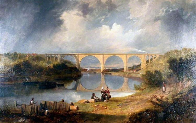 Puente Victoria Sobre El Río Wear - 1838