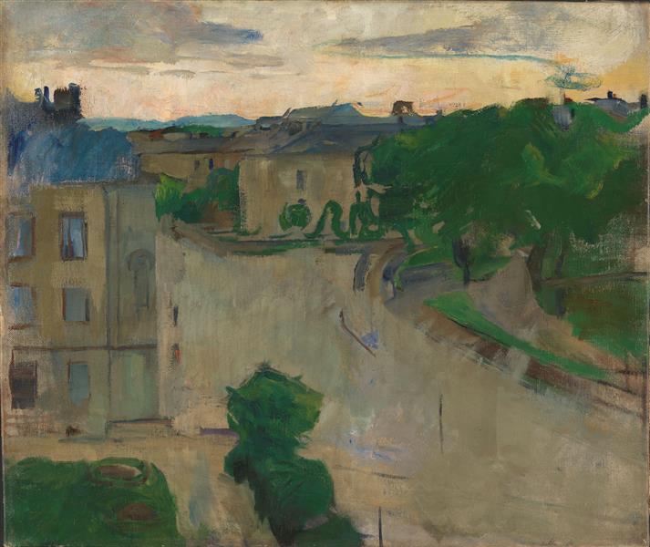 Udsigt fra min balkon - Hansteensgate 2 - 1915