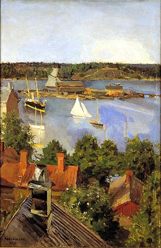 Utsikt fra Northern Dock - 1891