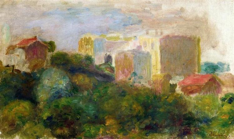 Vista do jardim de Renoir em Montmartre