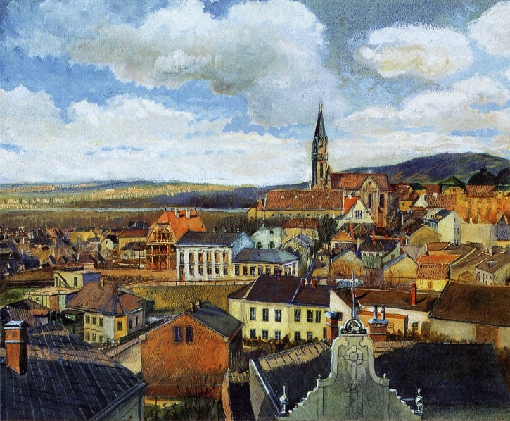 Blick aus dem Zeichnungsklassenzimmer - Klosterneuburg - 1905