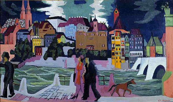 Basel View og Rin - 1928