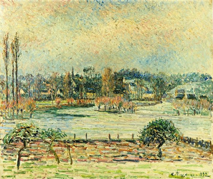 Vista de Bazincourt - Flood - Amanhã Efeito - 1892