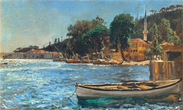 Vista Bebek perto de Constantinopla - 1872