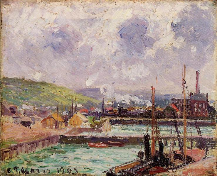 Vista das bacias Duquesne e Berrigny em Dieppe - 1902