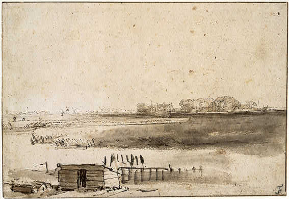 Vista de Houtewael perto de Sint Anthoniespoort - 1650