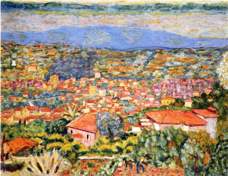 LE CANNET view - roofs - 1942