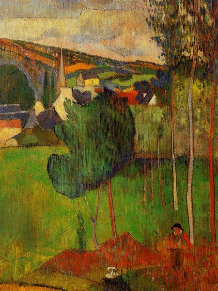 Vue de Pont -aven de Lezaven - 1888