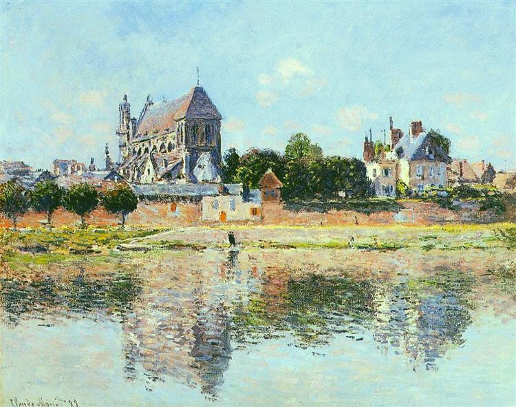 Vue de l'église de Vernon - 1883