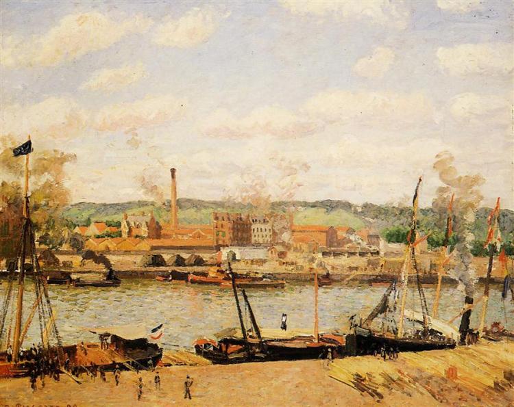 Oissel Cotton Factory View, nær Rouen, 1898