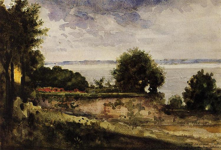 VIEW OF THE GARDEN OF MADAME AUPICK - BAUDELAIRE MOTHER - 1864