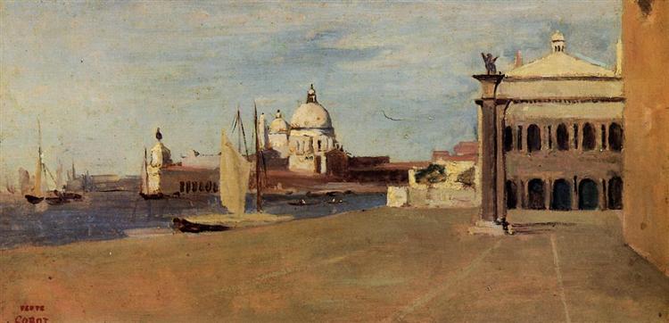 Blick auf den Grand Channel - Venedig - aus dem Riva degli schiavone - 1828