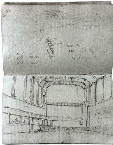 View of the interior of the tennis court - 1791