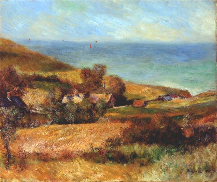 Normandia Costa Vista vicino a Wargemont - 1880