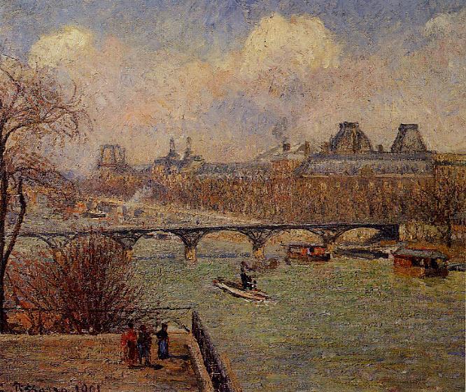 Vista do Sena a partir do terraço elevado da Pont Neuf - 1901