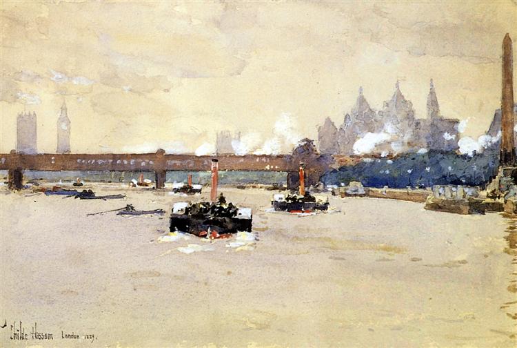 Udsigt over Thames - 1889