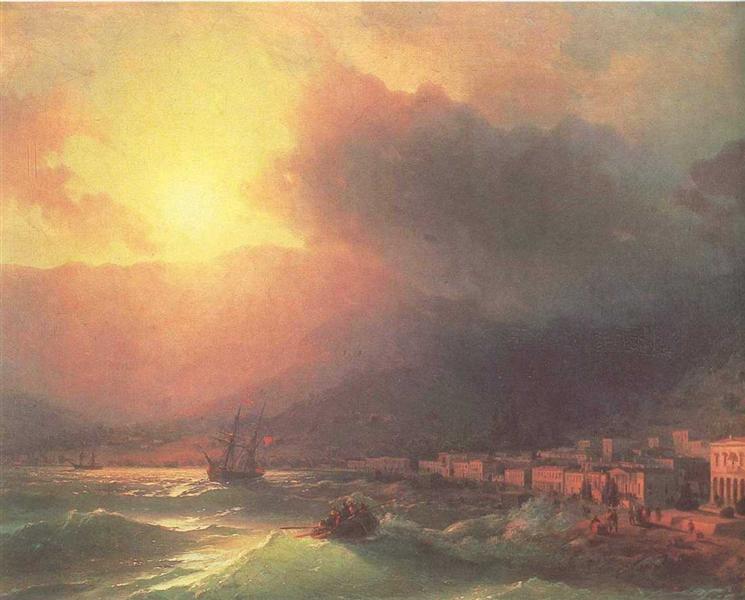 Yalta View nel pomeriggio - 1870