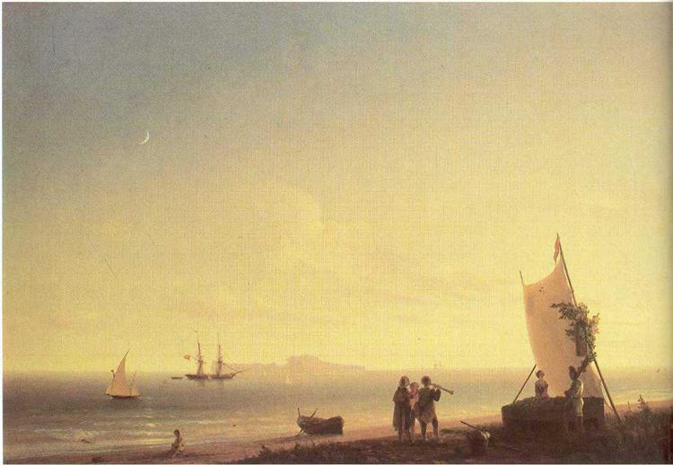 View on Capri - 1845