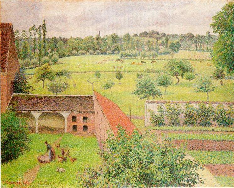 Vista através de uma janela - Eragny - 1888