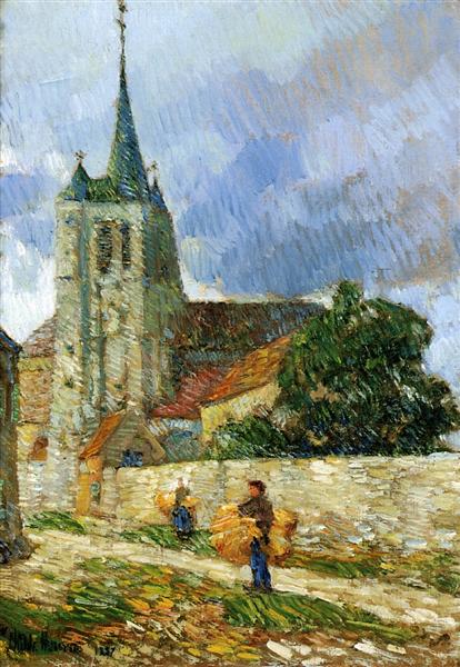 Village Scene - Breton - 1887