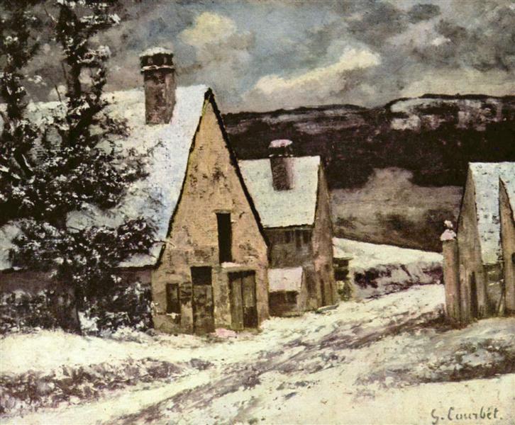 Calle Del Pueblo En Invierno - 1870