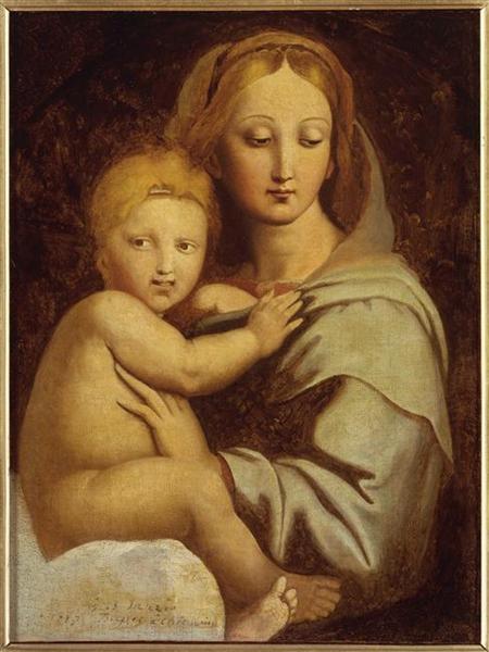 Vierge et enfant aux chandelles