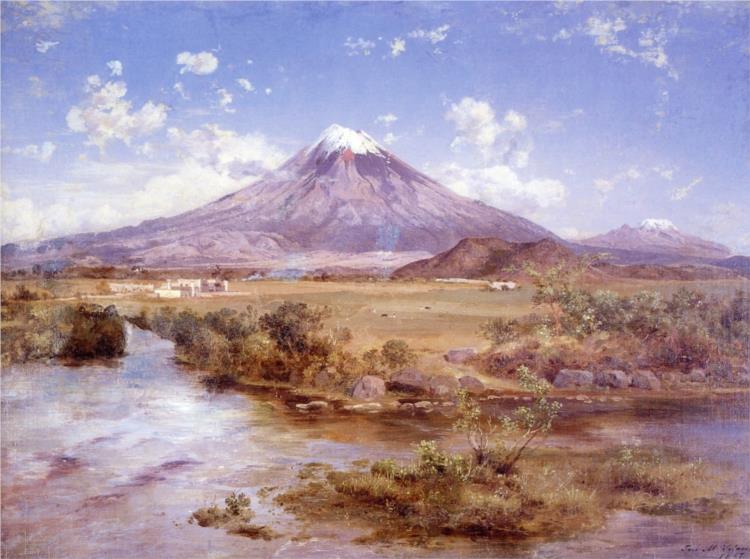 View of the volcanoes - 1887