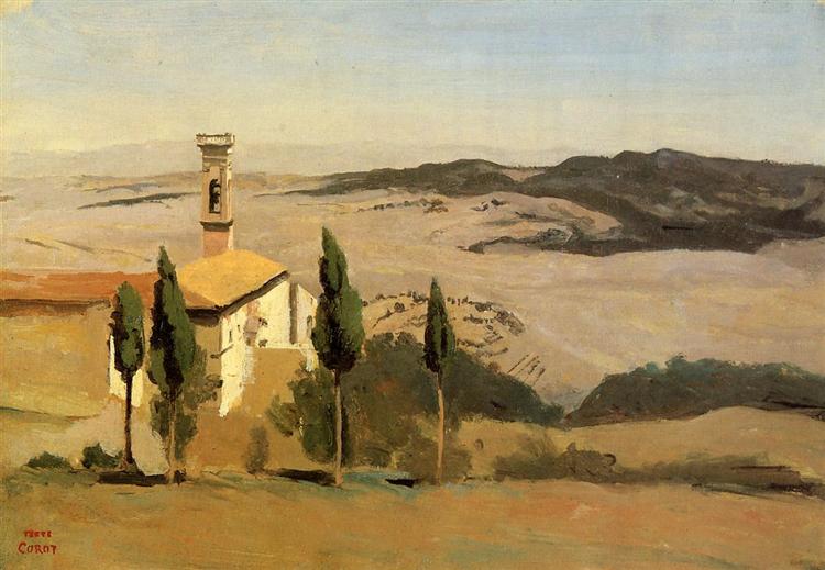 Volterra - kirkko ja Campanario - 1834