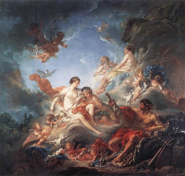 Vulcano präsentiert Venus Waffen für Aeneas - 1756