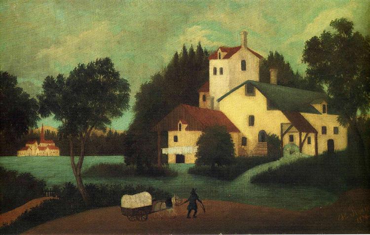 Cart in front of the mill - 1879