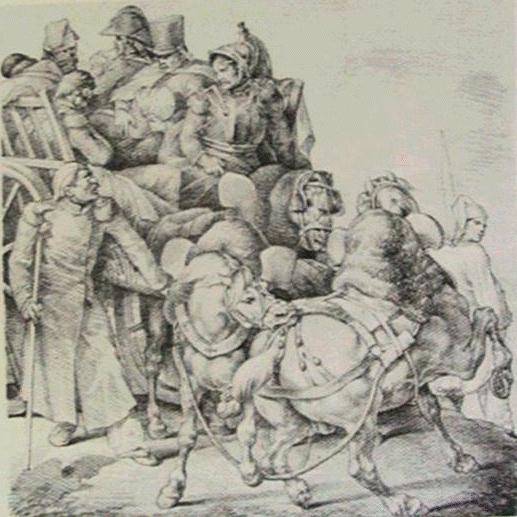 Wounded soldiers full of soldiers - 1818