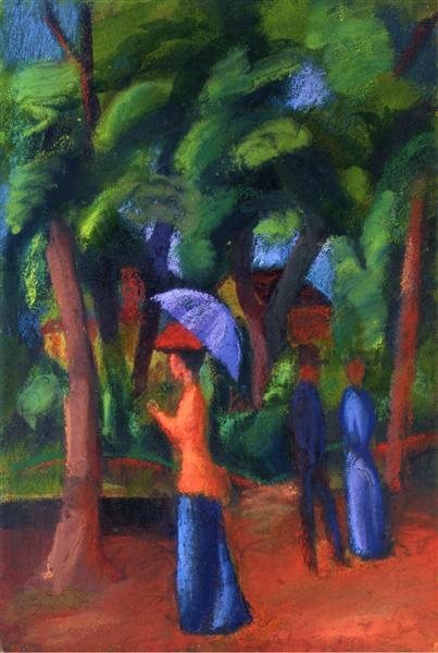 Se promener dans le parc - 1914