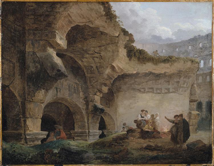 Lavanderas in the ruins of the Colosseum - 1760