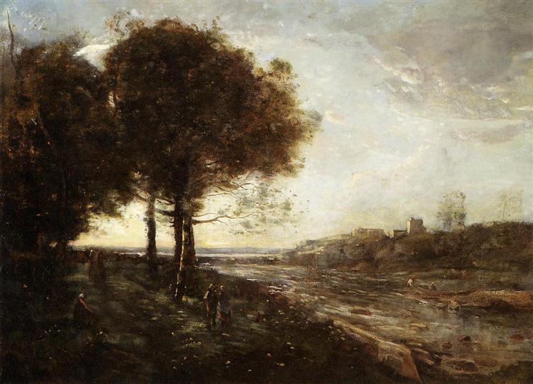 Waterfall in the Romagnes - 1872