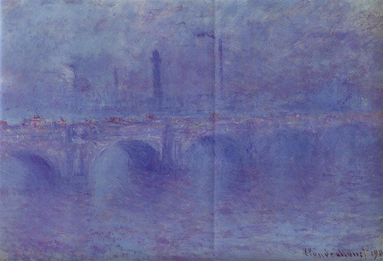 Puente De Waterloo - Efecto De La Niebla - 1903