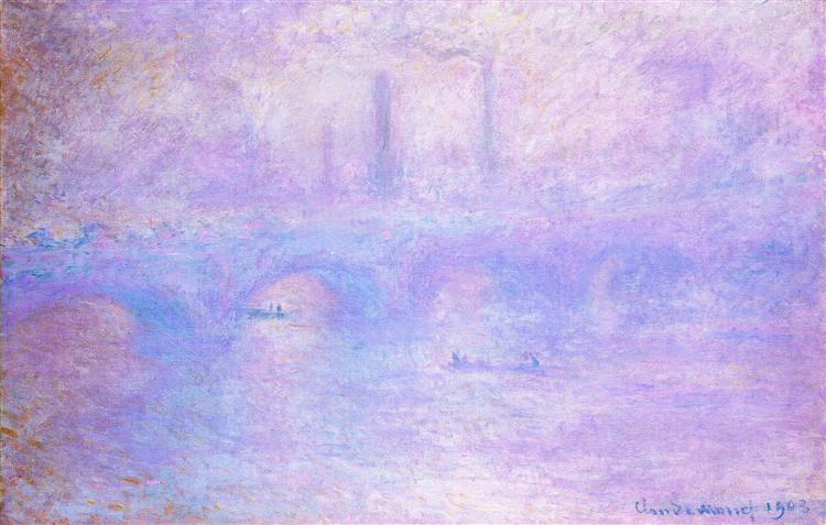 Puente De Waterloo - Niebla - 1903