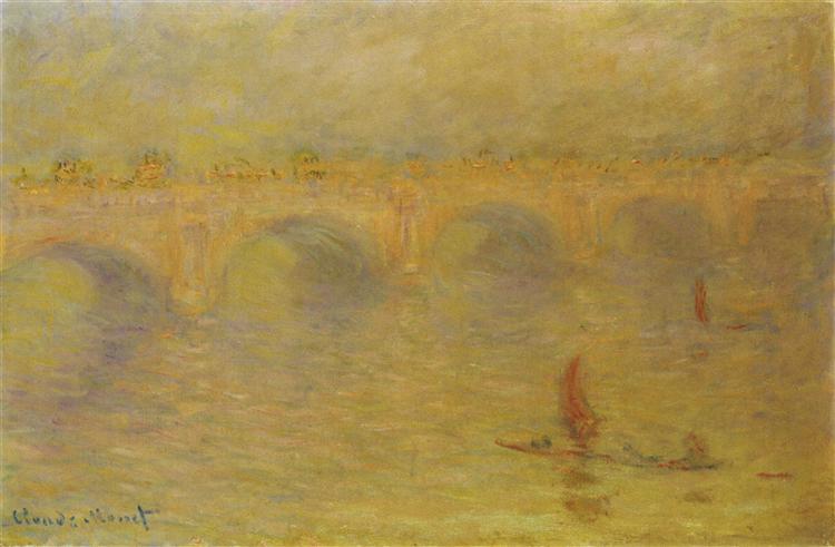 Bridge Waterloo - Effet de la lumière du soleil - 1902