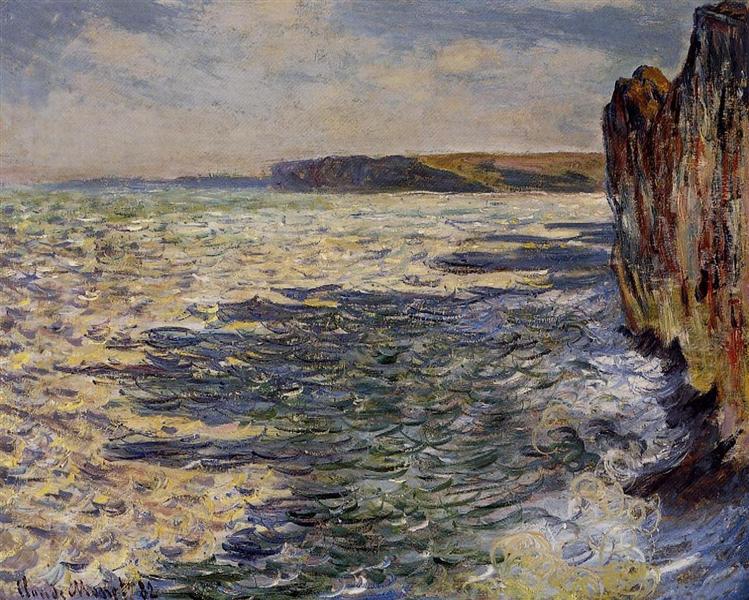 Bølger og klipper i Pourville - 1882