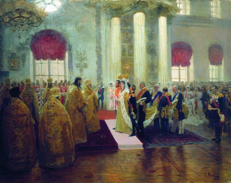 Nicolás II bryllup og den store prinsesse Alexandra Fyodorovna - 1894