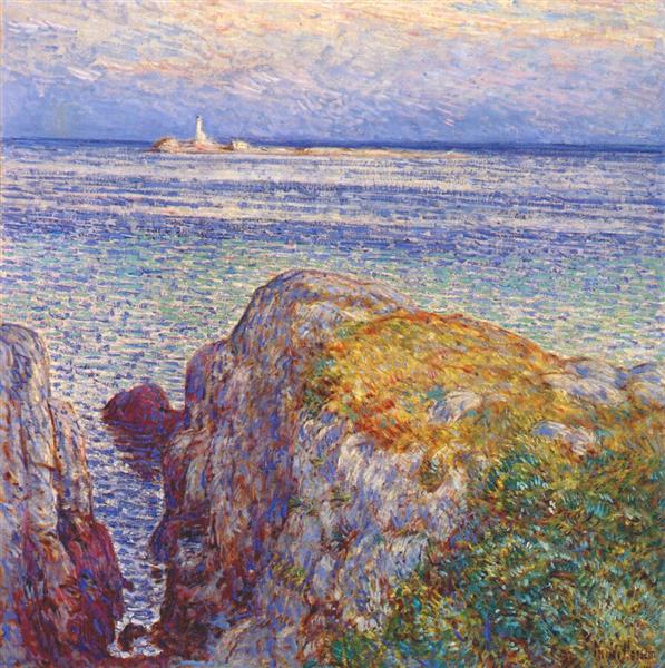 Blanca Island Light (Baja -Inseln bei Sonnenuntergang) - 1899