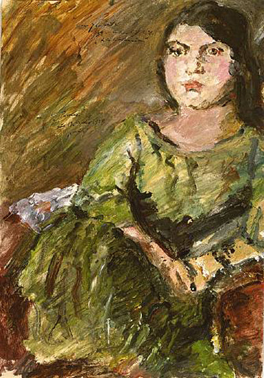 Guillermina con l'abito verde - 1924