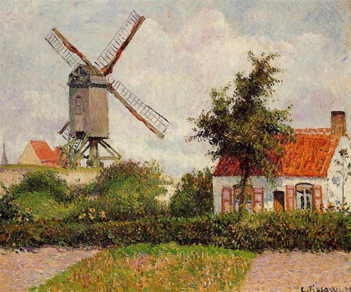 Windmill in Knokke - Belgium - 1894