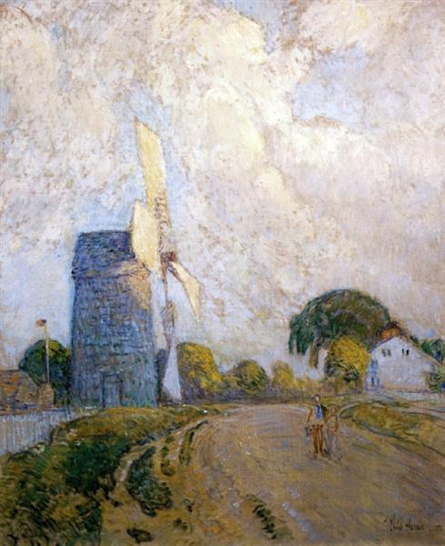 Moinho de vento ao entardecer - East Hampton - 1898