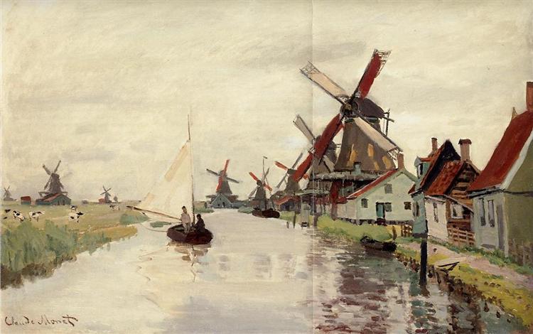 Wind mills in Holland - 1871